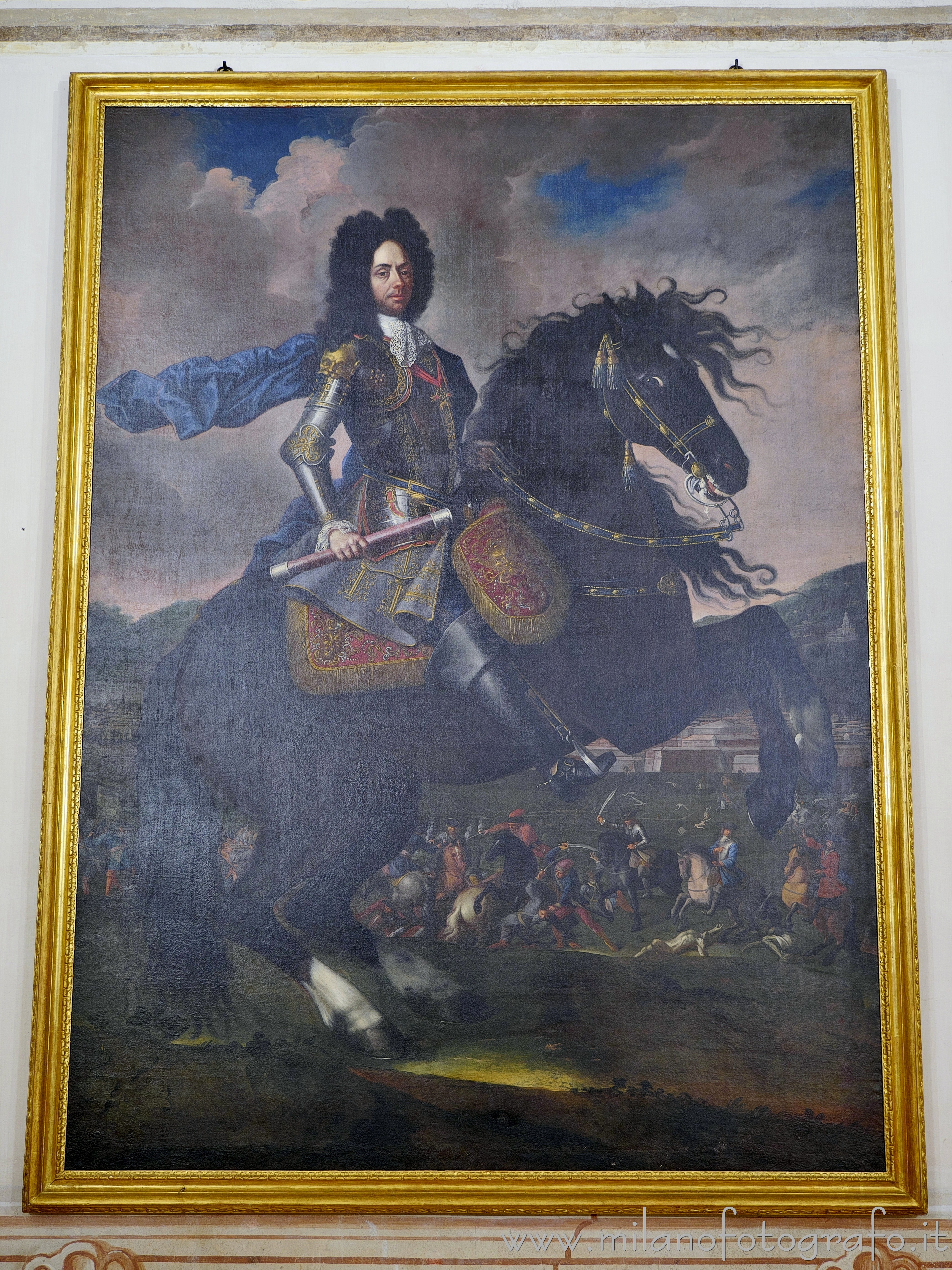 Masserano (Biella) - Ritratto Equestre del Principe Eugenio di Savoia nel Palazzo dei Principi - Foto a piena risoluzione